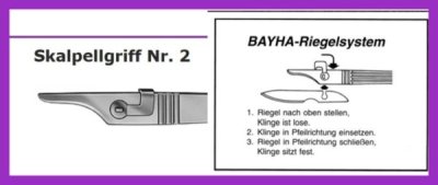 Preview: 1x BAYHA Skalpellhalter Figur 2 Länge 13cm
